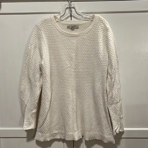 Ivory Knit Crew Neck Sweater